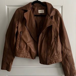 Universal Thread Faux Brown Leather Jacket